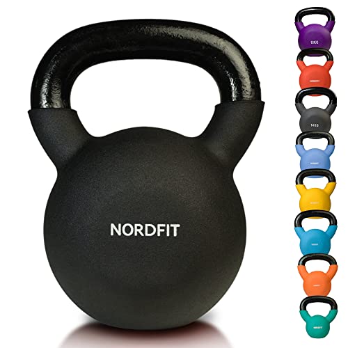 Apoliam Neoprene Coated Cast Iron Kettlebell Weights - Sizes 4kg to 20kg