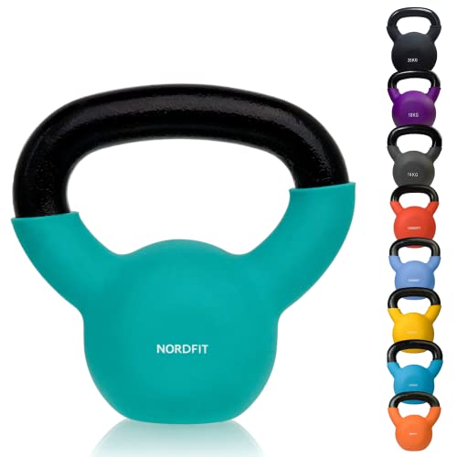 Apoliam Neoprene Coated Cast Iron Kettlebell Weights - Sizes 4kg to 20kg