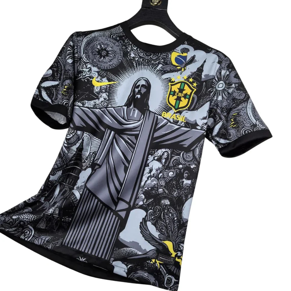 Brazil Christ the Redeemer Special Edition Jersey - Midnight Black